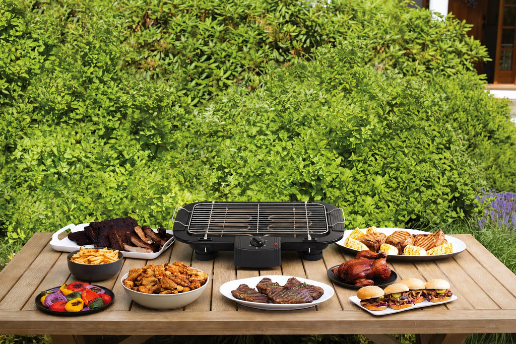HAUSBERG HB-530NG Elektrogrill 2000W mit abnehmbarer Platte und Thermostat