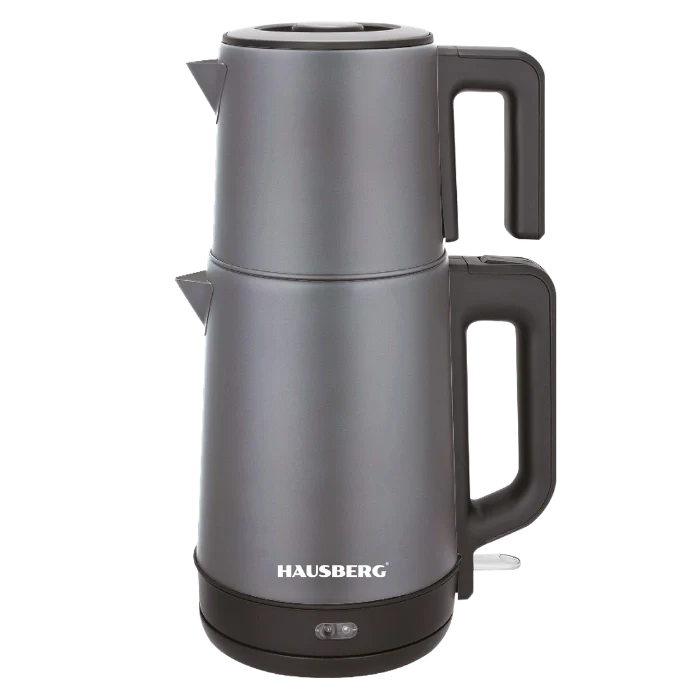 HAUSBERG HB-3636GR Teeservice 2L Grau Edelstahl