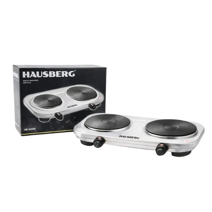 HAUSBERG HB-545IN Elektrokochplatte 2500W mit 2 Kochfeldern