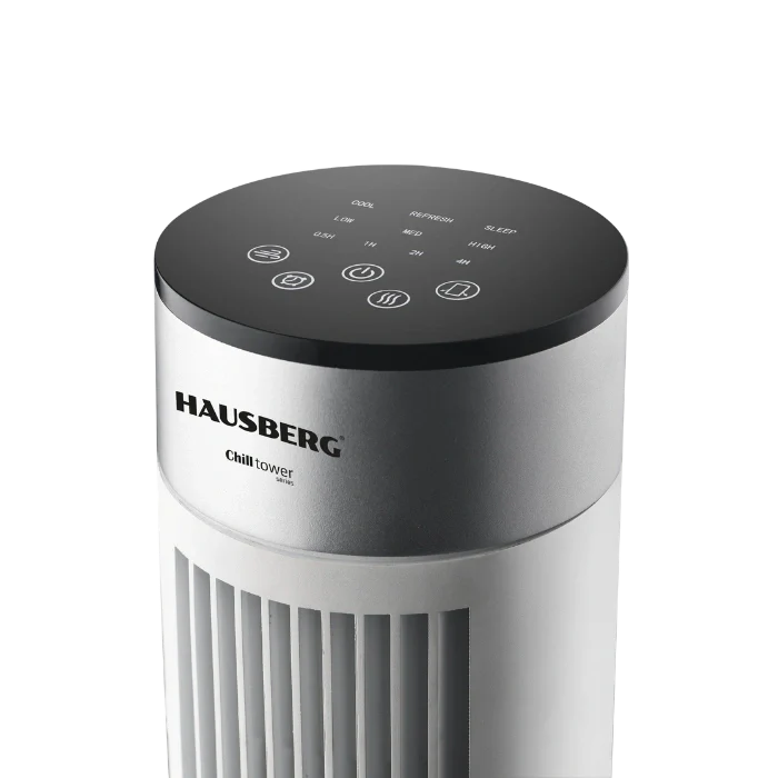 HAUSBERG HB-5952AB 38-Zoll-Turmventilator mit Fernbedienung und LED-Anzeige