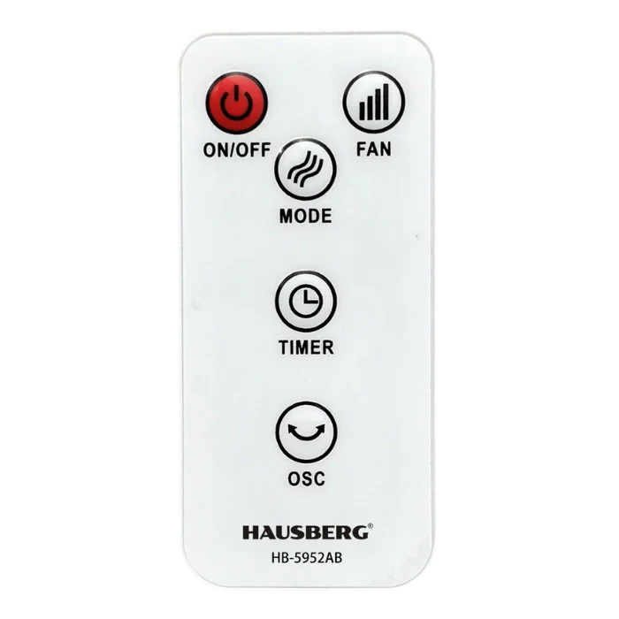 HAUSBERG HB-5952AB 38-Zoll-Turmventilator mit Fernbedienung und LED-Anzeige