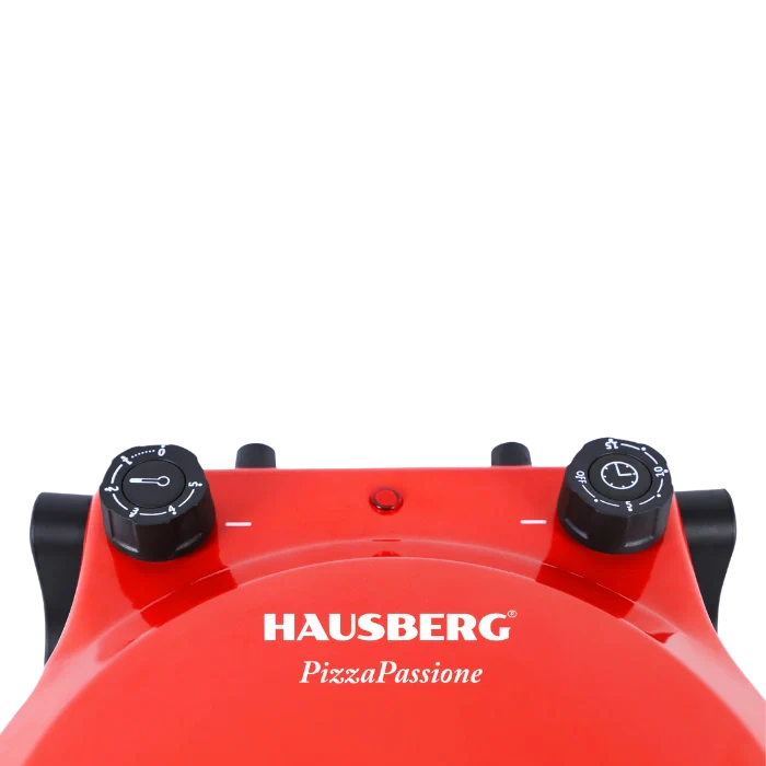 HAUSBERG HB-675RS XL Pizzaofen 405°C mit rotem Pizzastein