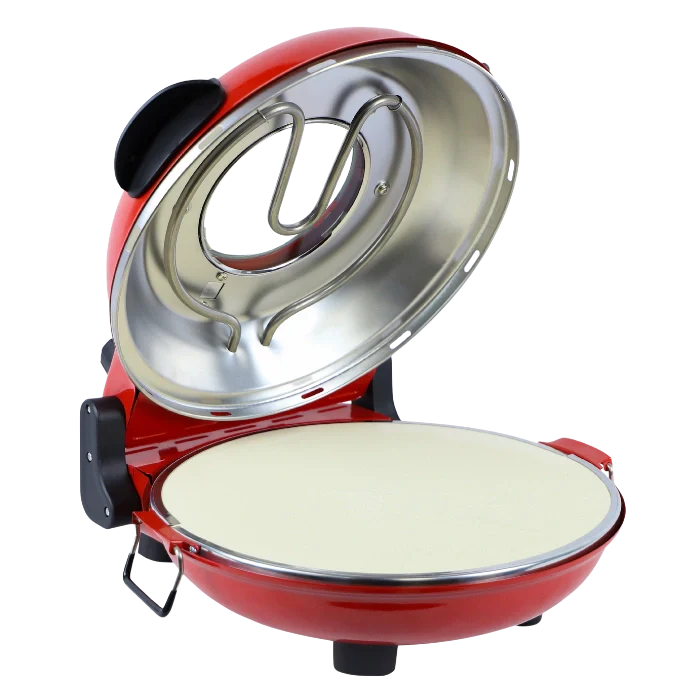 HAUSBERG HB-675RS XL Pizzaofen 405°C mit rotem Pizzastein