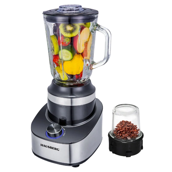 HAUSBERG HB-7765 Mixer 1.5L mit Kaffeemühle 500W Edelstahl