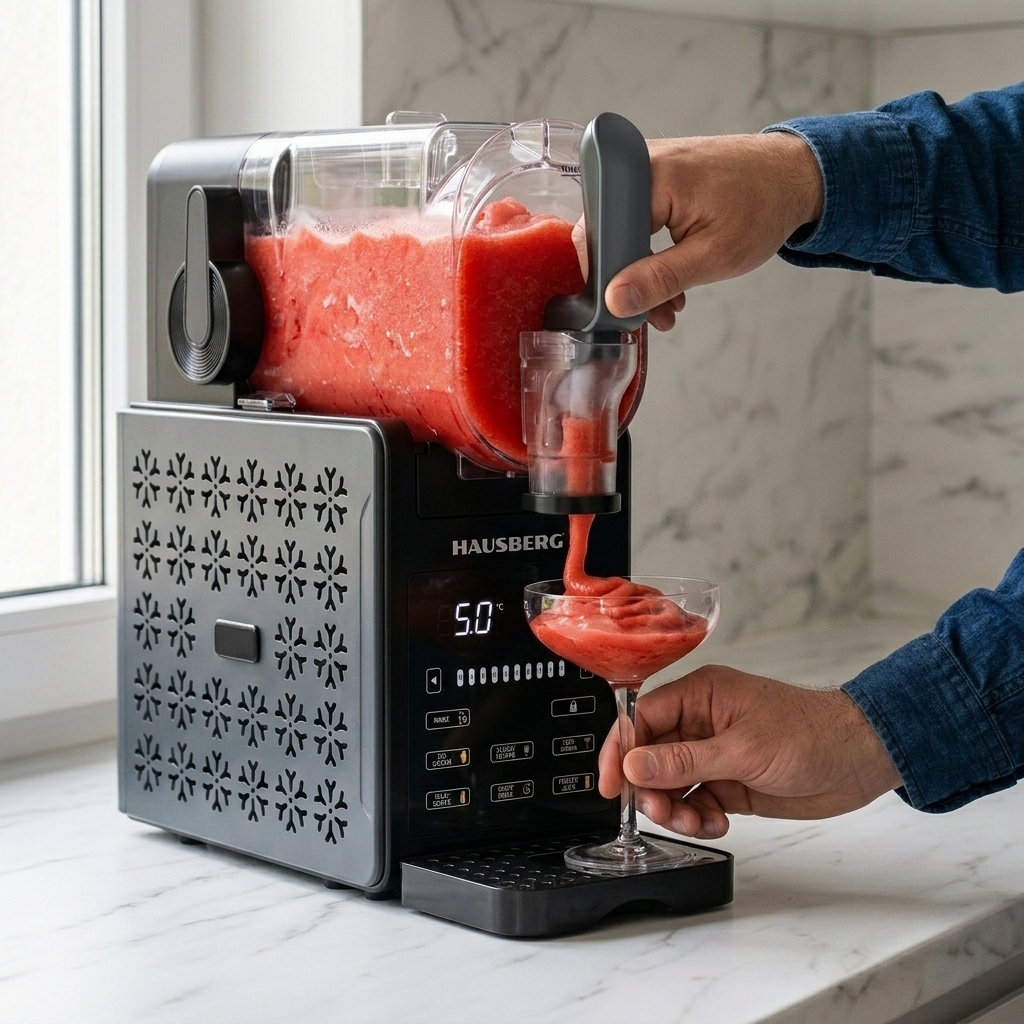 HAUSBERG HB-6045GR Slushie- und Eismaschine 2L mit Touchscreen